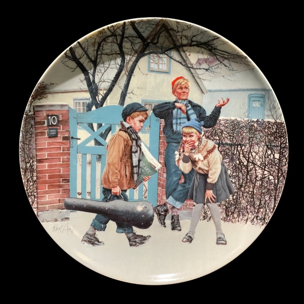 Vintage Kurt Ard Collector Plate "Cousins Playing" Bing & Grondahl
